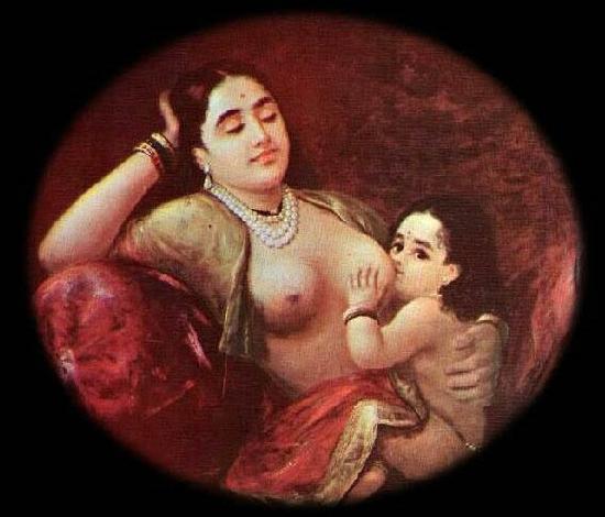 Raja Ravi Varma The suckling child